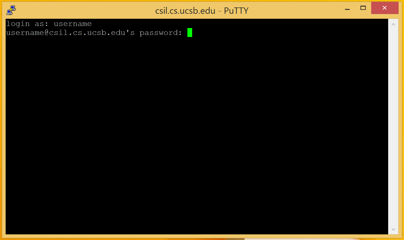 PuTTY Login Prompt